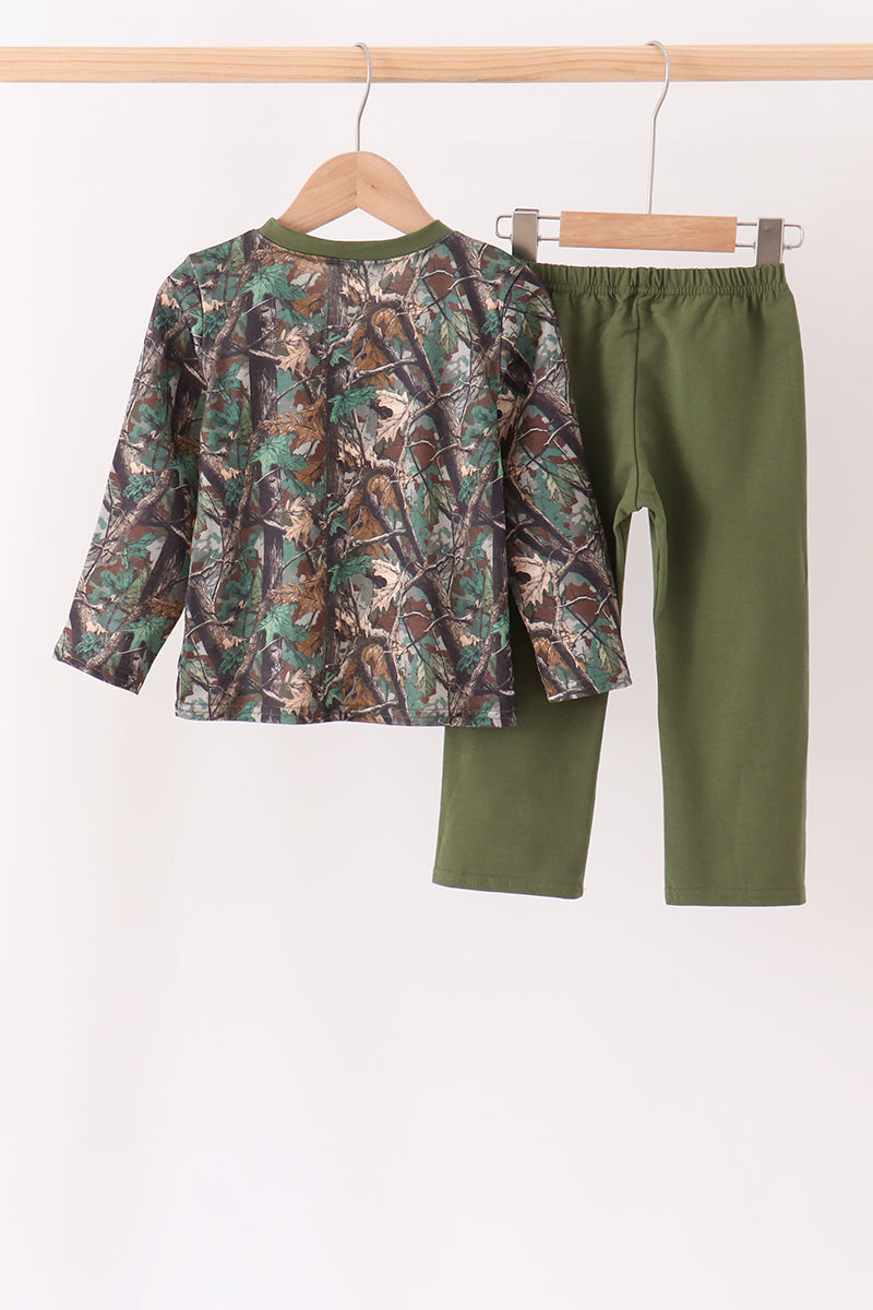 Camouflage Mallard Embroidery Pants Set