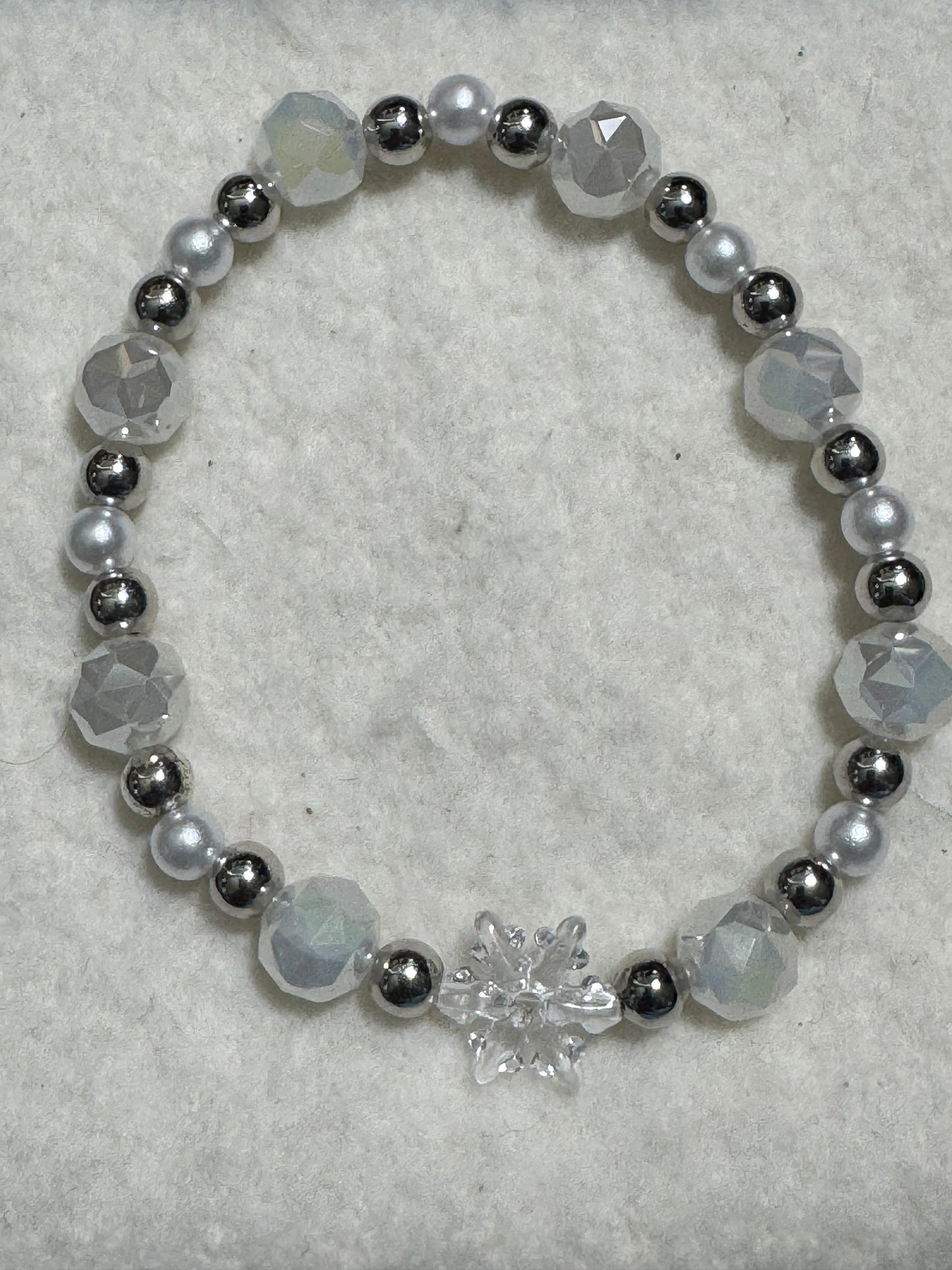 White and Silver Snowflake