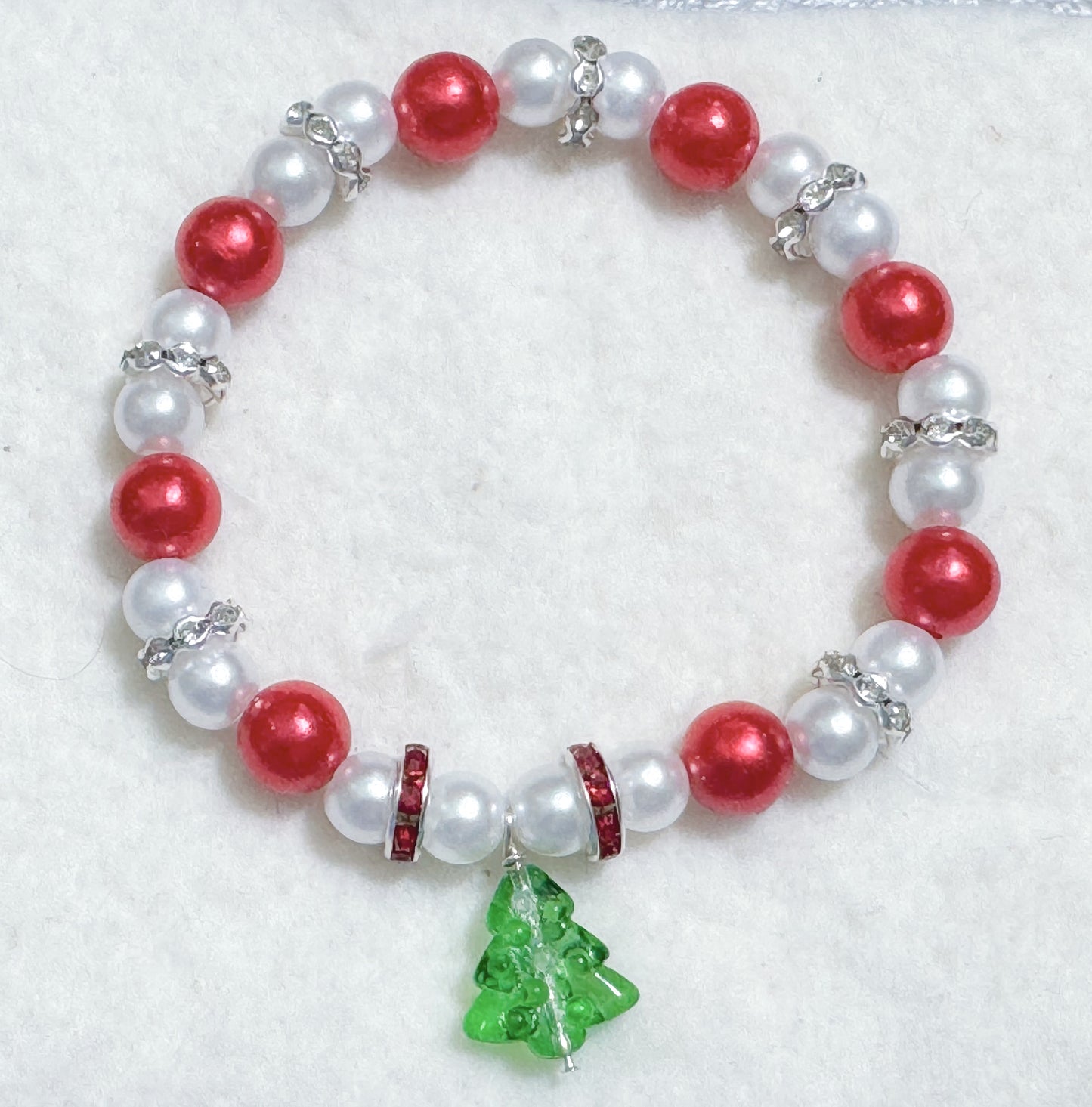 Red and Pearl Christmas Tree