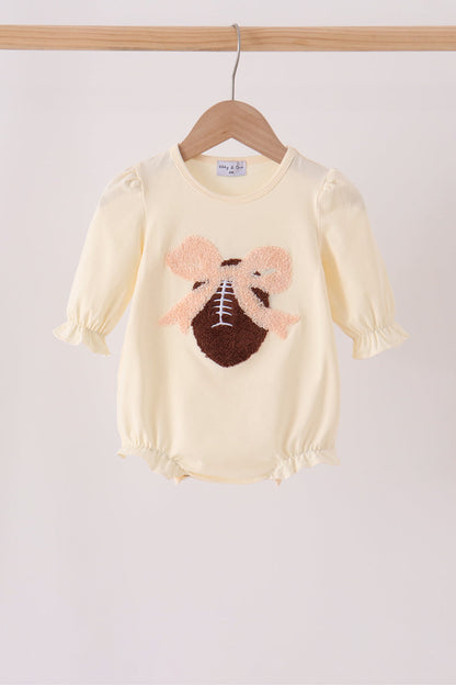 Cream Football French Knot Bubble