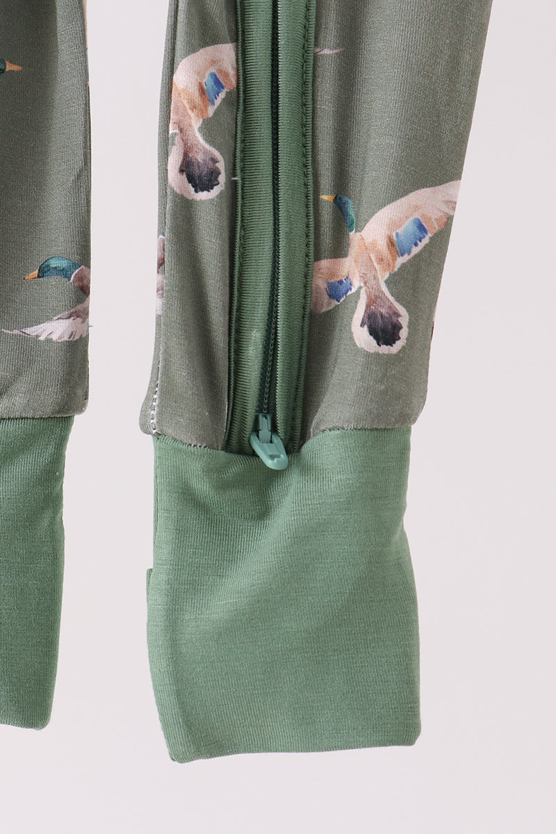 Green Mallard Bamboo Romper