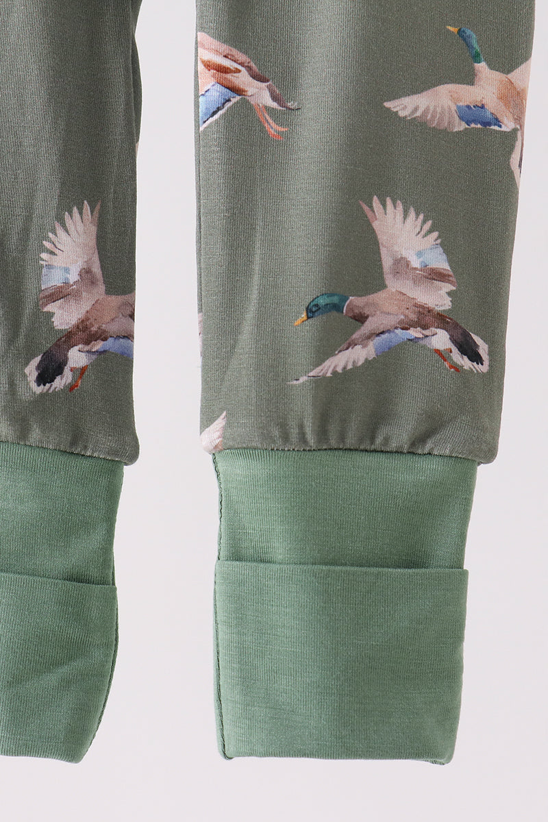 Green Mallard Bamboo Romper