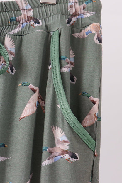Green Mallard Bamboo Dad Pants