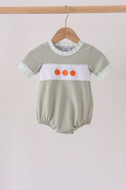 Sage pumpkin embroidery bubble