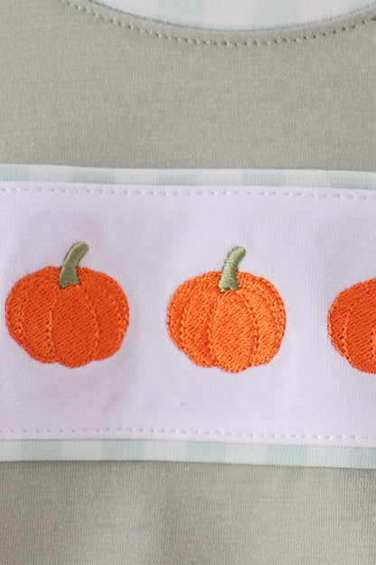Sage pumpkin embroidery bubble