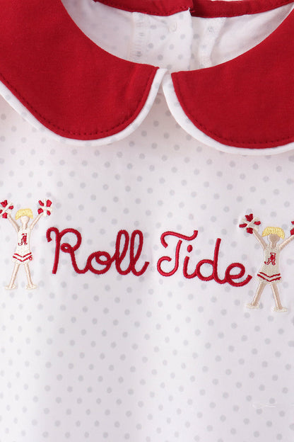 Red Alabama Roll Tide Embroidery Skorts Set
