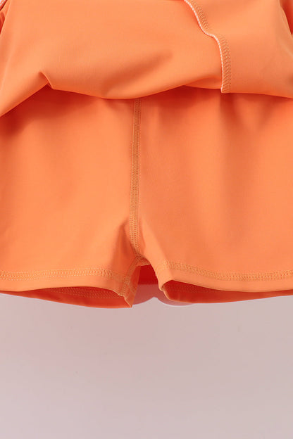 Orange Performance Scalloped Skorts Set