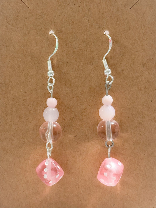 Pink Lucky Dice Drops