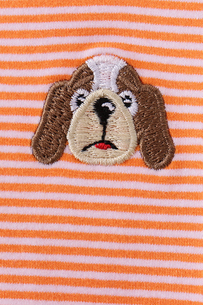 Premium Orange Tennessee puppy stripe pants set