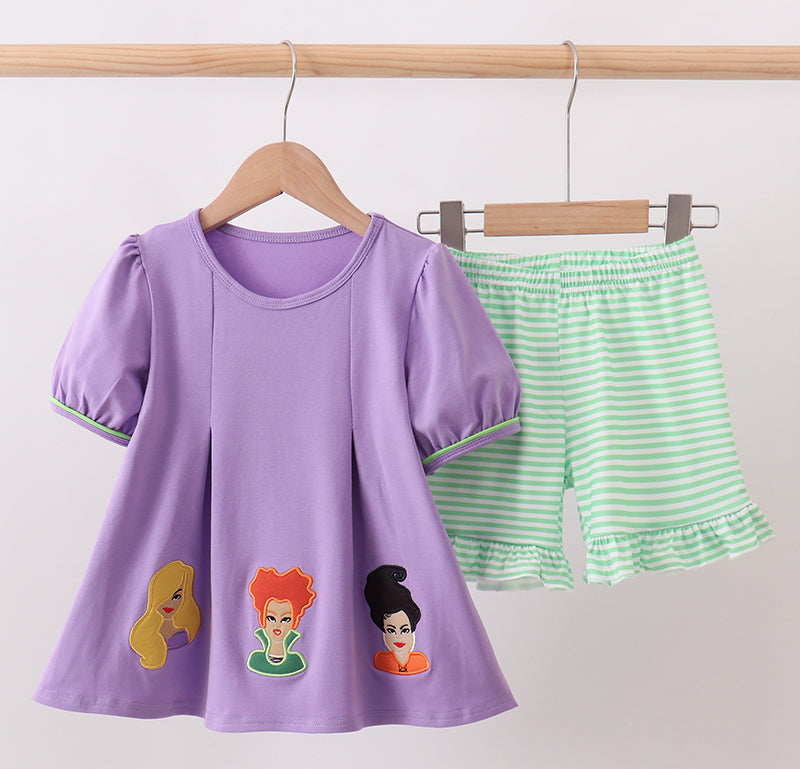 Spellbound Sisters Ruffle Short Set