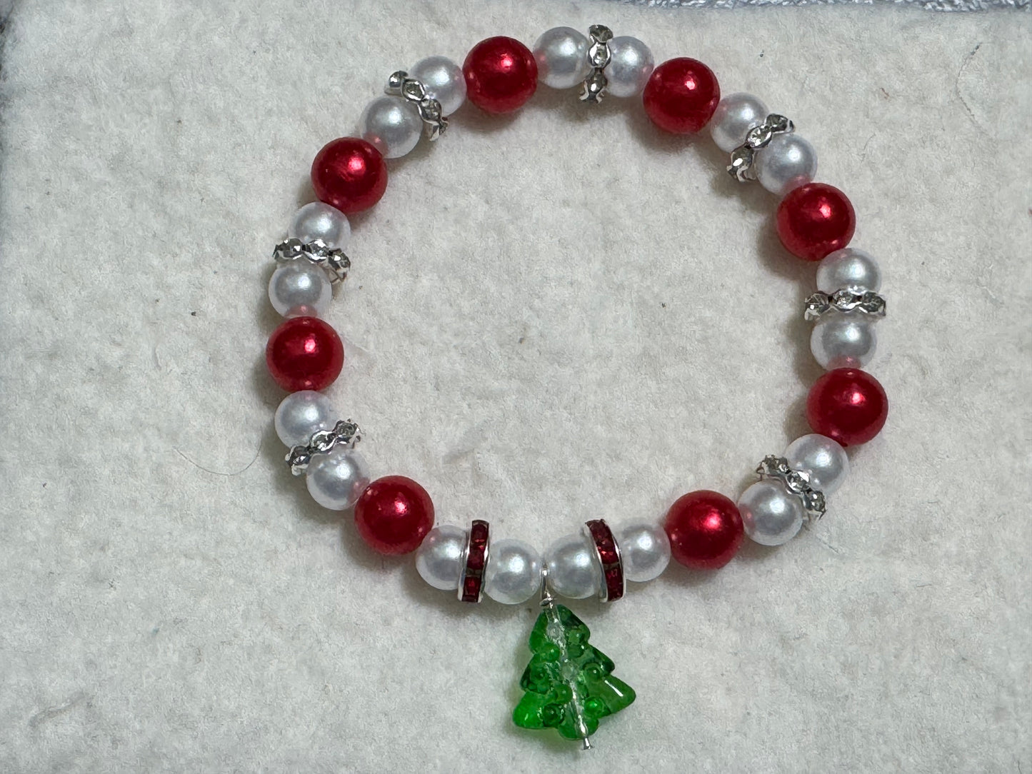 Red and Pearl Christmas Tree