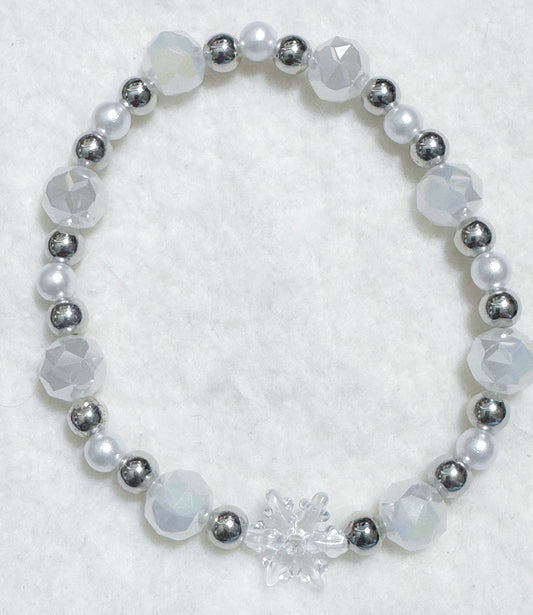 White and Silver Snowflake
