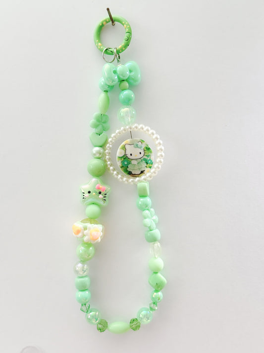 Lucky Clover Kitty Keychain