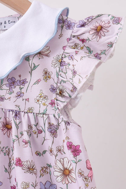 Purple Garden Ruffle Dress