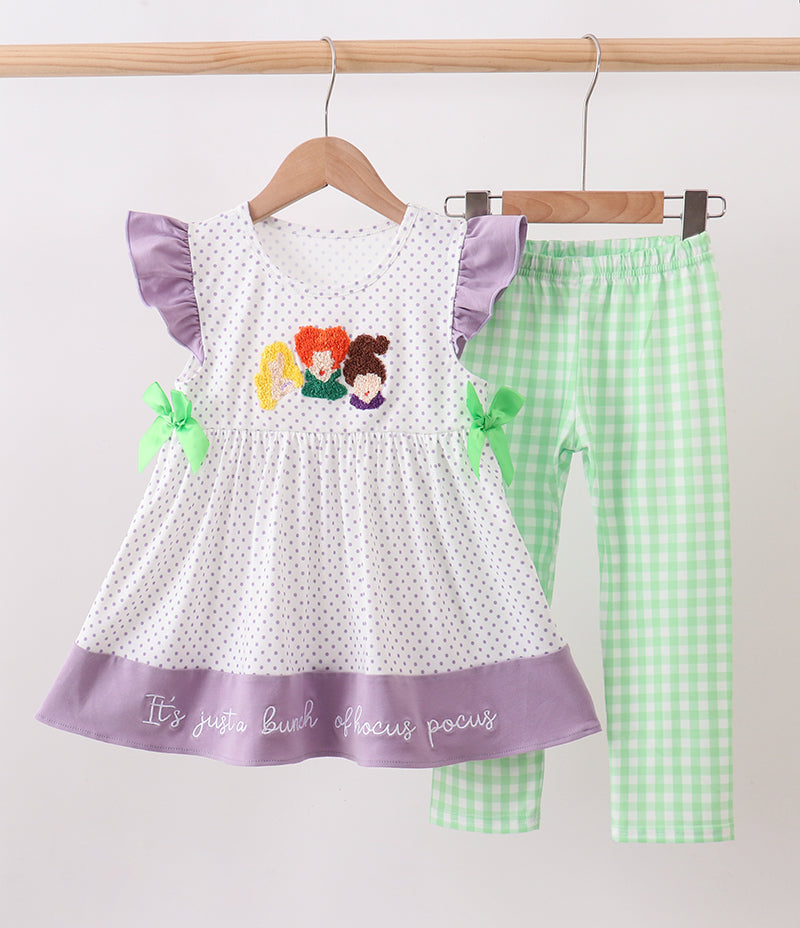 Enchanted Sisters French Knot Ruffle Pants Set