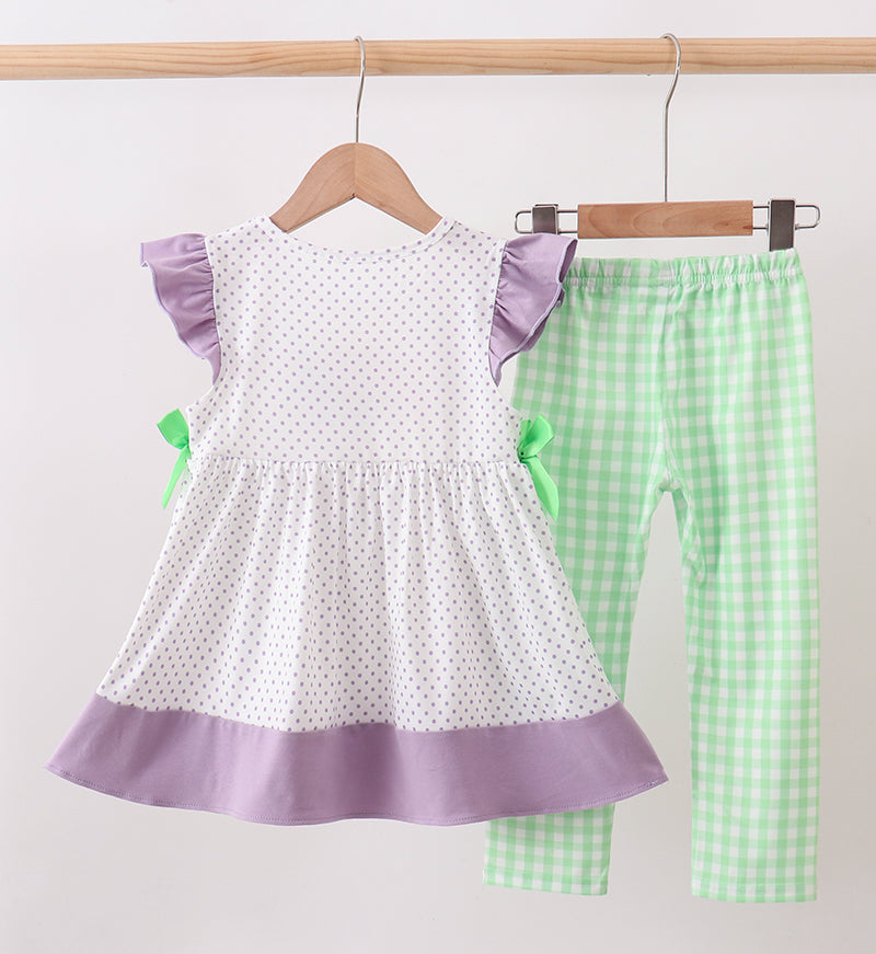 Enchanted Sisters French Knot Ruffle Pants Set