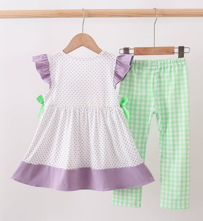 Enchanted Sisters French Knot Ruffle Pants Set