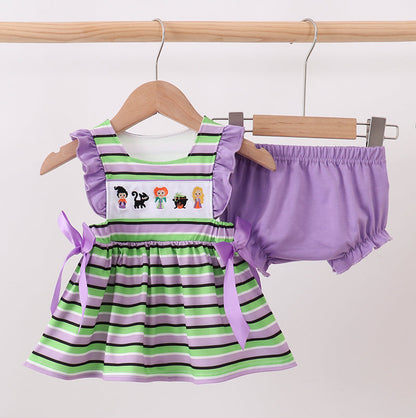 Spellbound Sisters Embroidered Bloomer Set