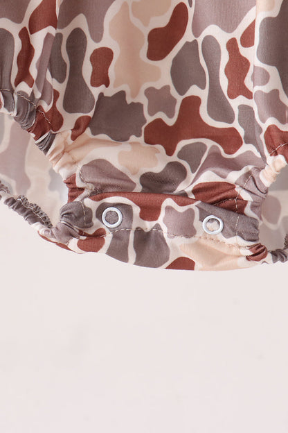 Khaki camoufalge cross deer embroidery bubble